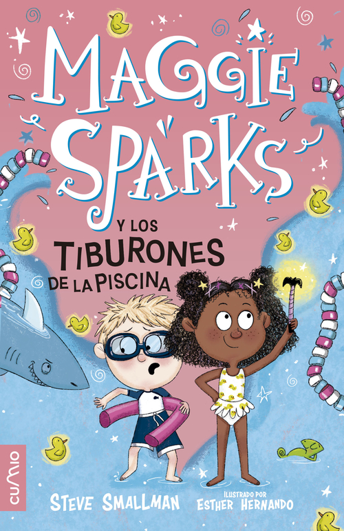 Maggie Sparks y los tiburones de la piscina